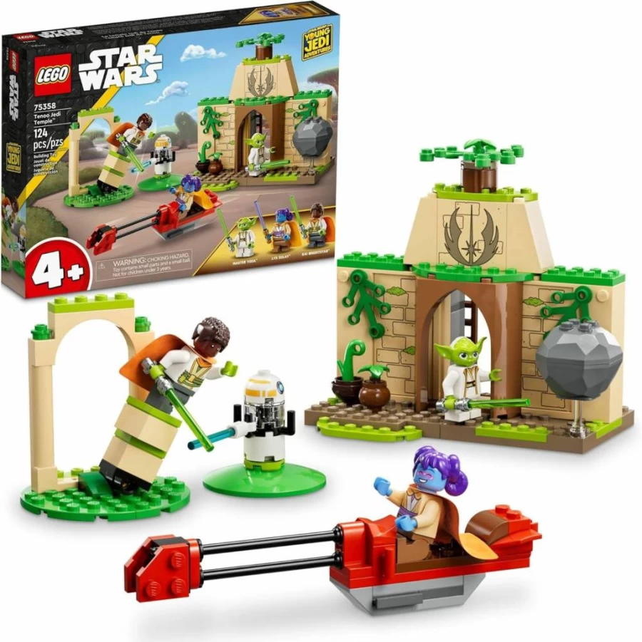 LEGO Star Wars 75358 Tenoo Jedi Temple Building Set with Kai Brightstar & Yoda Minifigures, Kids Construction Toy for Ages 4+, Birthday Gift for Boys & Girls