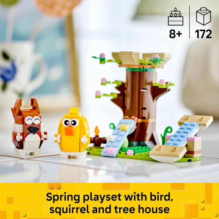 LEGO 40709 Spring Animal Playground Building Set with Squirrel & Bird Figures - Creative Construction Toy for Kids Ages 8+ - Perfect Gift for Boys and Girls