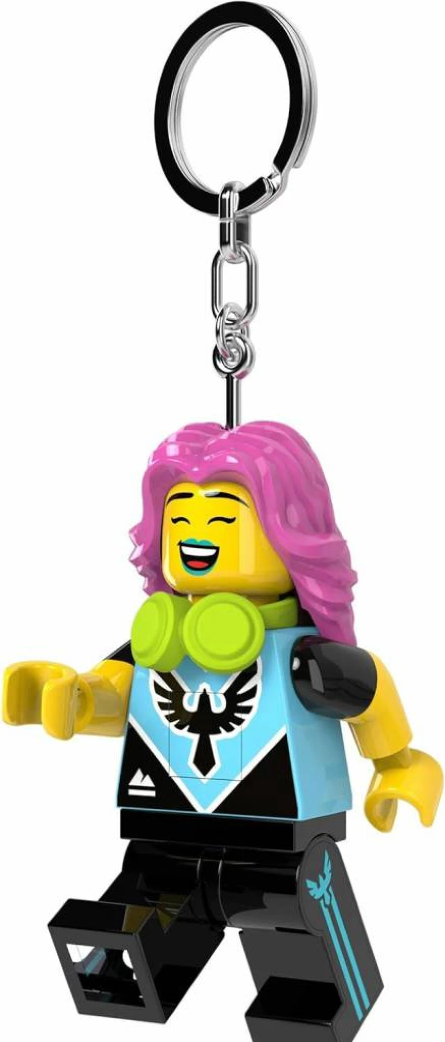 IQ 3 Inch Tall E-Sports Girl Lego Minifigure Keychain with Light - Ke229H