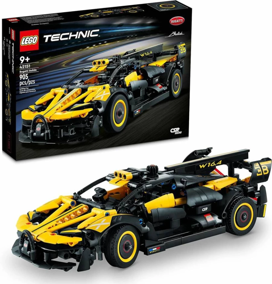 LEGO Technic Bugatti Bolide 42151 Race Car Building Set for Kids & Teens – Collectible Model Engineering Toy for Ages 9+