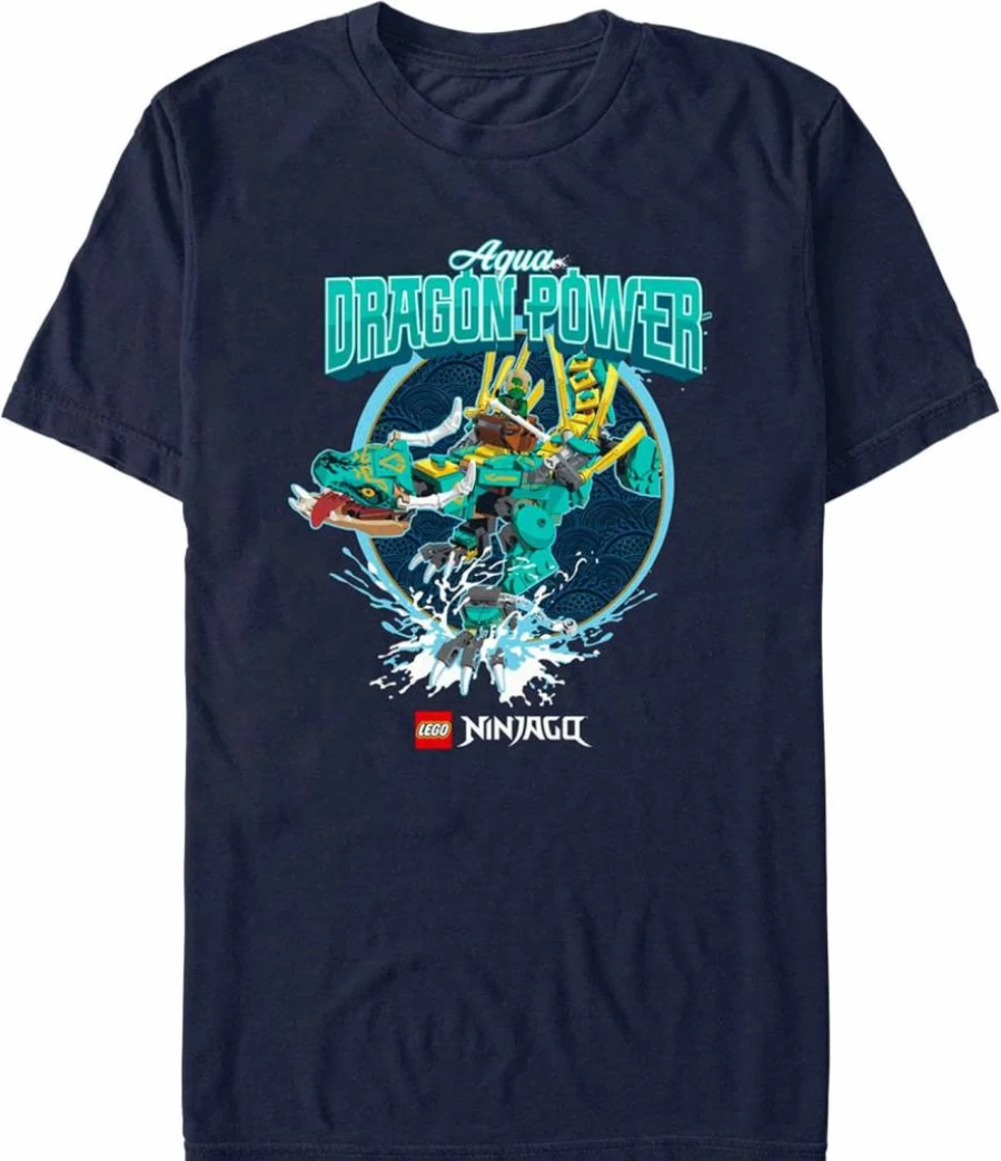 Fifth Sun Men's Lego Ninjago Aqua Dragon Graphic Short Sleeve T-Shirt