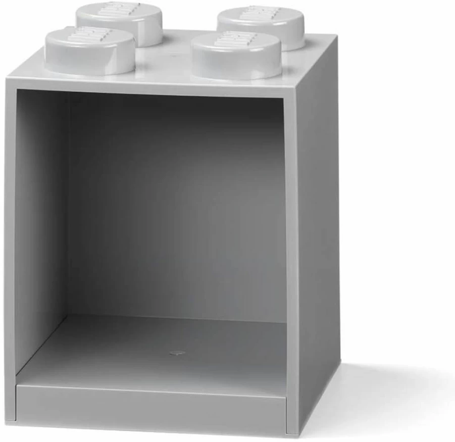 Room Copenhagen LEGO Compatible Brick Shelf - 4 Stud Storage Organizer for Toys, Black - Modular Display Unit for LEGO Bricks