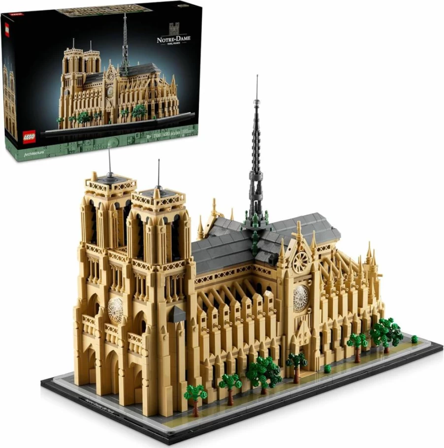 LEGO Architecture Notre-Dame De Paris 21061 Building Set for Adults, Collectible Model Kit, Historical Landmark Souvenir, Perfect Gift for Travel & Art Lovers