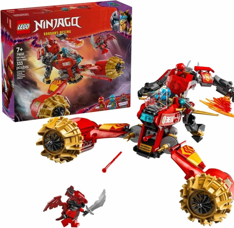 LEGO Ninjago Kai's Mech Storm Rider Building Set with 3 Minifigures - 71830 Ninja Action Toy for Kids Ages 7+ | Creative Play Gift for Boys & Girls | Birthday Present