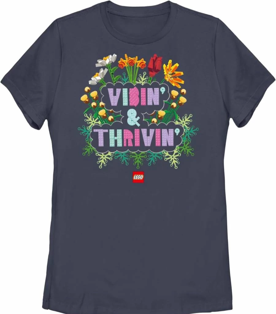 Fifth Sun Women's Short Sleeve Tee Shirt - Lego Iconic Vibin Graphic T-Shirt