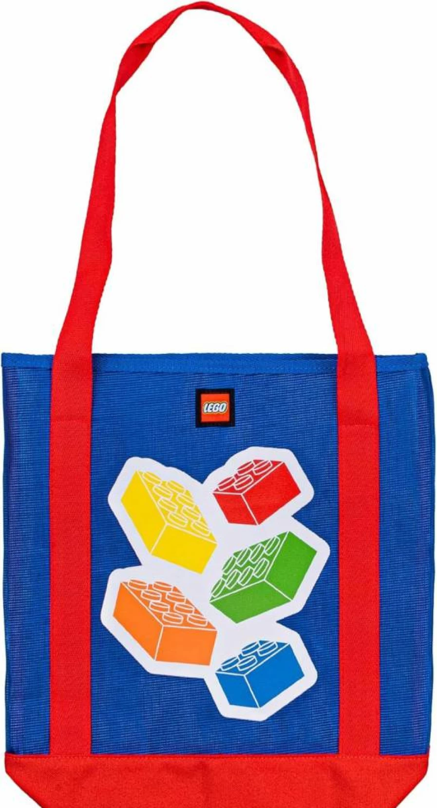 LEGO Official Mesh Tote Bag - Durable Reusable Shopping Bag with Classic LEGO Design