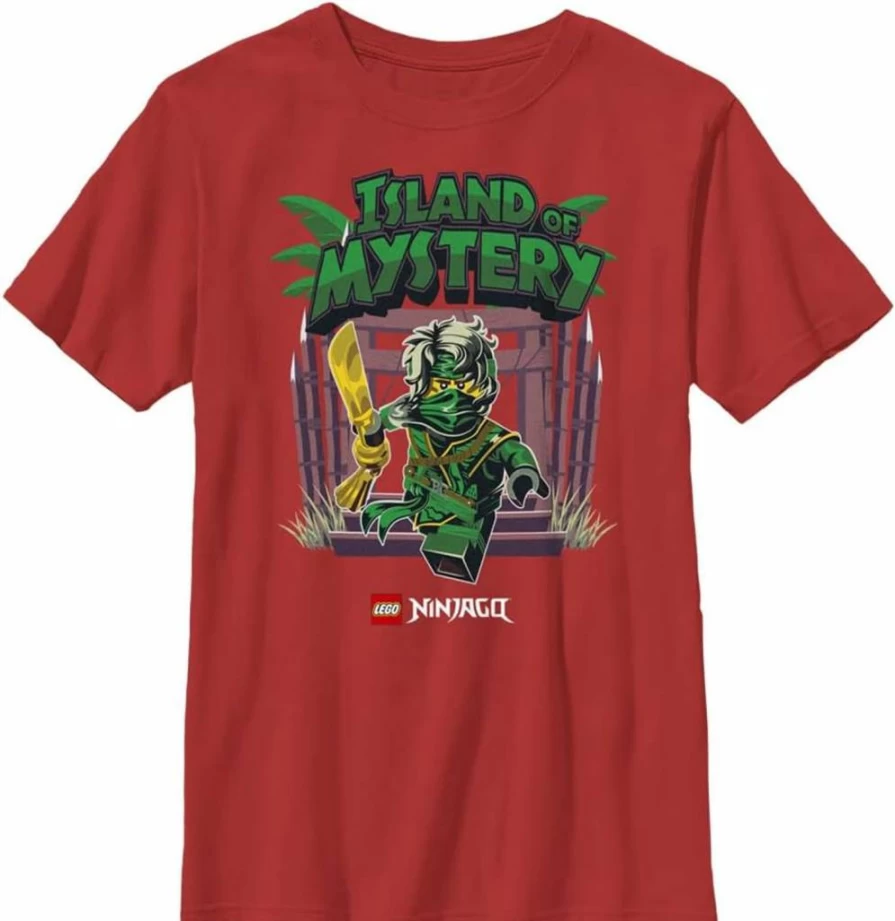 Fifth Sun Boys' Lego Ninjago Green Ninja Mystery Island Short Sleeve T-Shirt