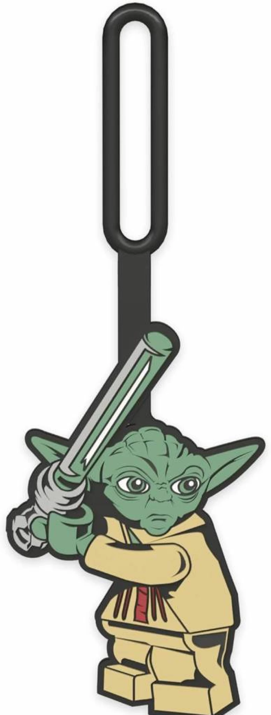 IQ Yoda Silicone Luggage Tag for Travel - Star Wars Inspired, Writable ID Surface, 6.5 Inch Suitcase & Backpack Accessory