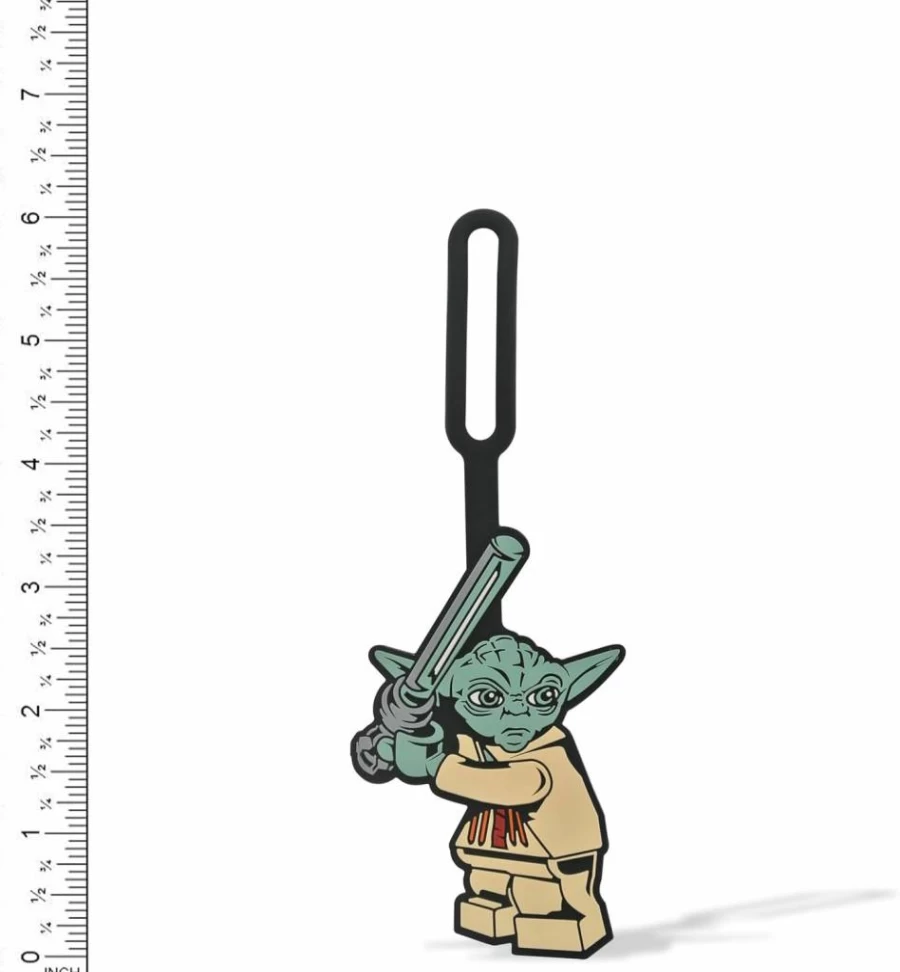 IQ Yoda Silicone Luggage Tag for Travel - Star Wars Inspired, Writable ID Surface, 6.5 Inch Suitcase & Backpack Accessory