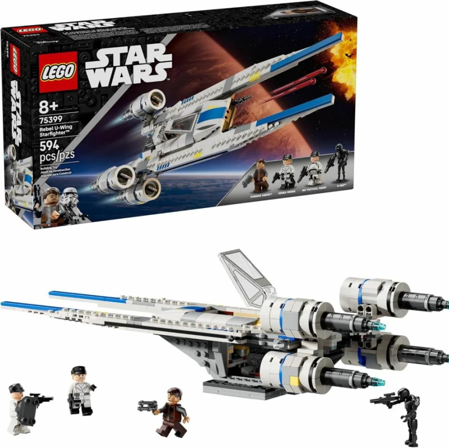 LEGO Star Wars Rebel U-Wing Fighter 75399 Building Kit with Cassian Andor, K-2SO & Dedra Meero Minifigures | Andor Series Model for Kids Ages 8+ | Creative Gift for Boys & Girls