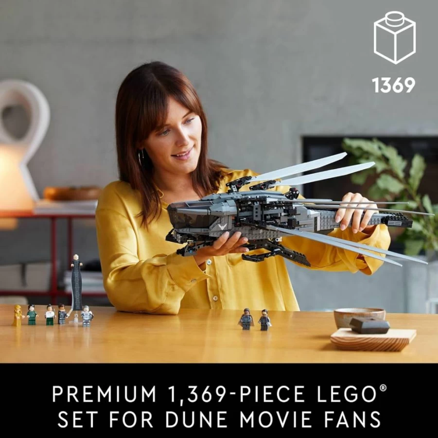 LEGO Icons Dune Atreides Royal Ornithopter 10327 Building Set for Adults with 8 Minifigures, Sci-Fi Movie Collectible Model Kit for Display & Gift