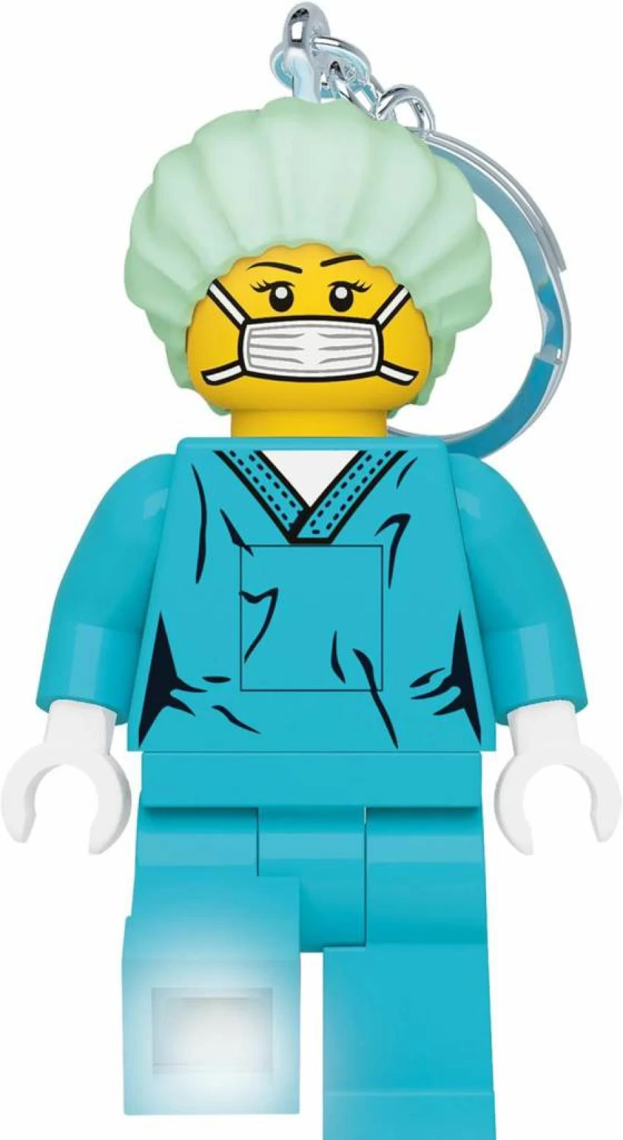 IQ Building Blocks Mini Surgeon Keychain with LED Light - Creative DIY Bricks Toy Gift