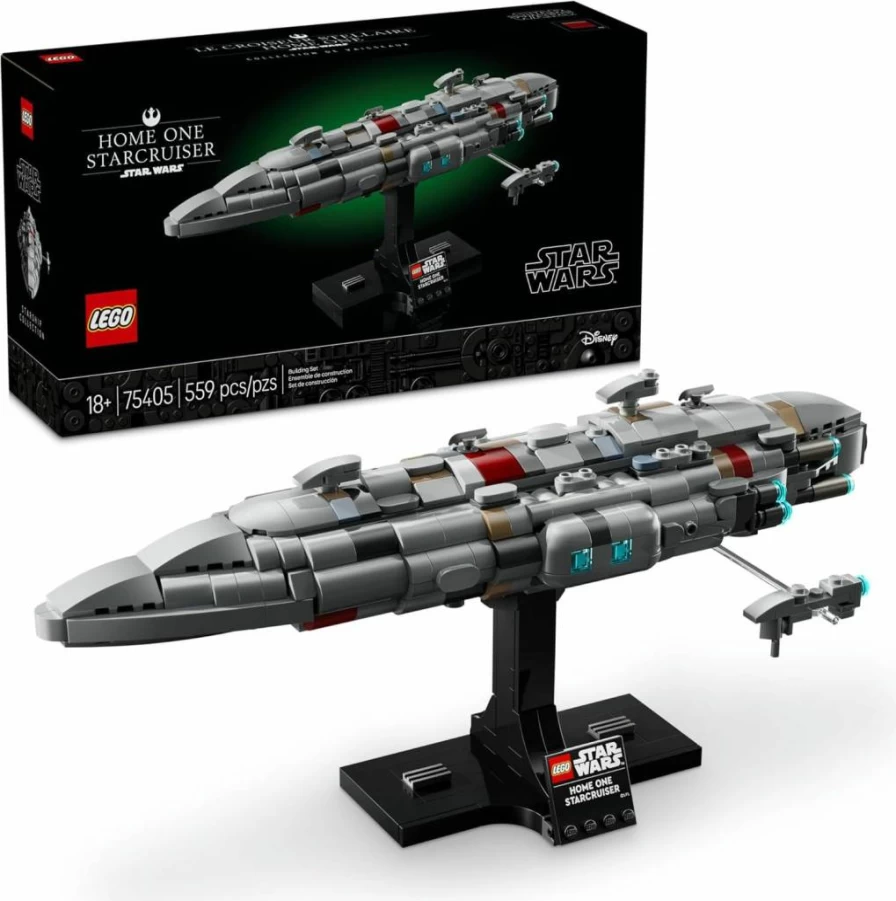 LEGO Star Wars Home One Starcruiser 75405 Building Set for Adults with Nebulon-B Frigate & Display Stand - Ultimate Collectible Model
