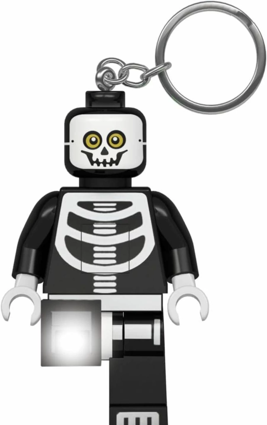 IQ Skeleton Guy Light-Up Keychain - 3 Inch Tall LED Figure for Monster Fans, Collectible Gift