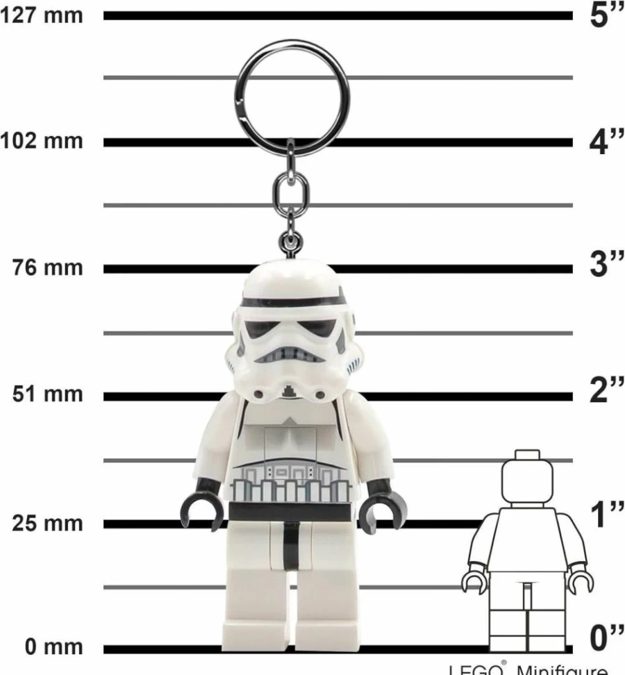 IQ Star Wars Stormtrooper LED Keychain Light - 3" Light-Up Collectible Toy for Kids & Adults - Gift for Fans Ages 6+ (Ke12)