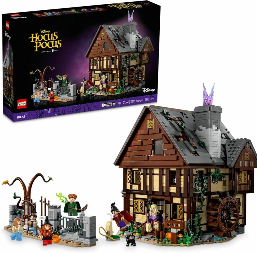 LEGO Ideas Hocus Pocus Sanderson Sisters Cottage Building Set 21341 for Adults – Witchcraft Mini Figures, Collectible Model Kit, Unique Halloween Gift for Fans