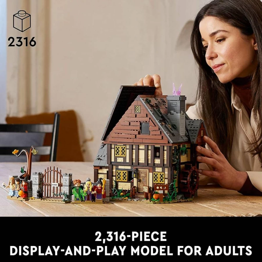 LEGO Ideas Hocus Pocus Sanderson Sisters Cottage Building Set 21341 for Adults – Witchcraft Mini Figures, Collectible Model Kit, Unique Halloween Gift for Fans