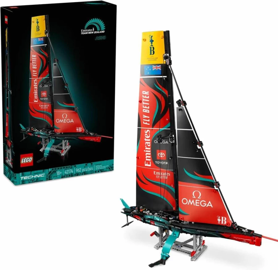LEGO Technic Emirates Team New Zealand AC75 Sailboat Building Set 42174 - Adult Model Kit for Ages 18+, Perfect Gift for Sailing Fans & Father's Day