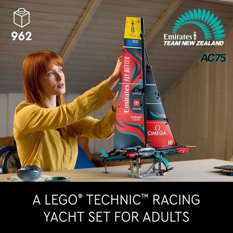 LEGO Technic Emirates Team New Zealand AC75 Sailboat Building Set 42174 - Adult Model Kit for Ages 18+, Perfect Gift for Sailing Fans & Father's Day
