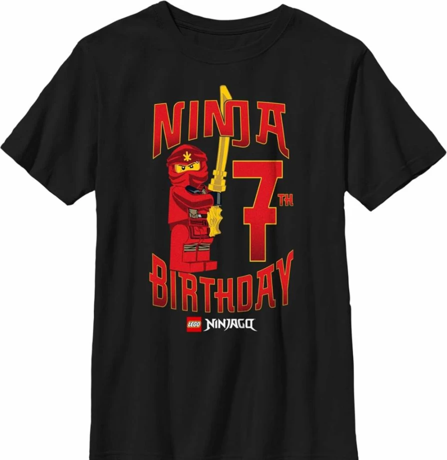 Fifth Sun Boys' Lego Ninjago Birthday T-Shirt - Short Sleeve Tee for 7 Year Old Kids