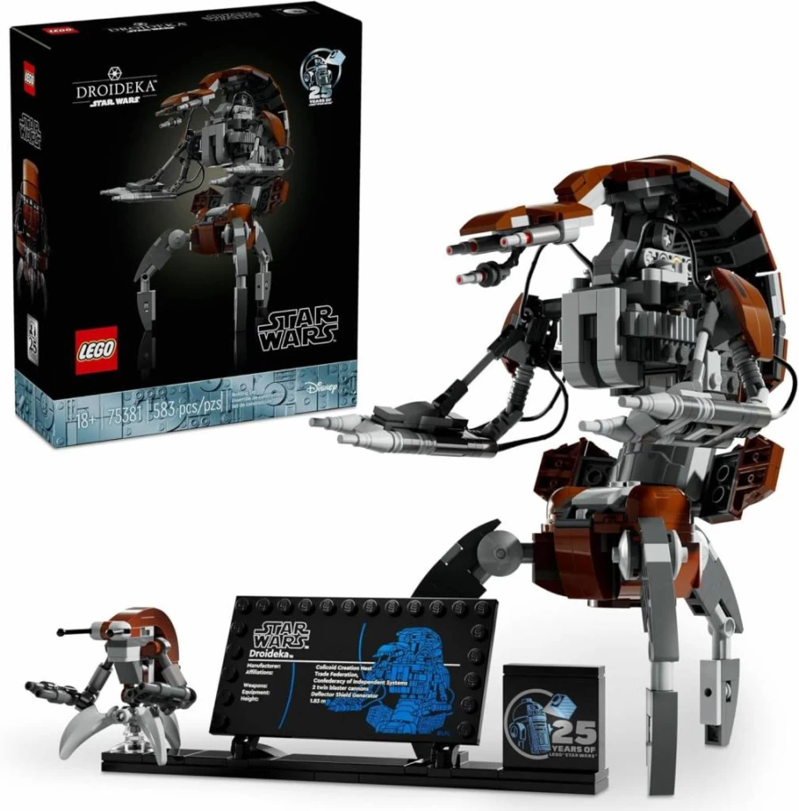 LEGO Star Wars 75381 Droideka Building Set for Adults, Collectible Destroyer Droid Model Kit for Display, May The 4th Gift Idea for Fans & Builders
