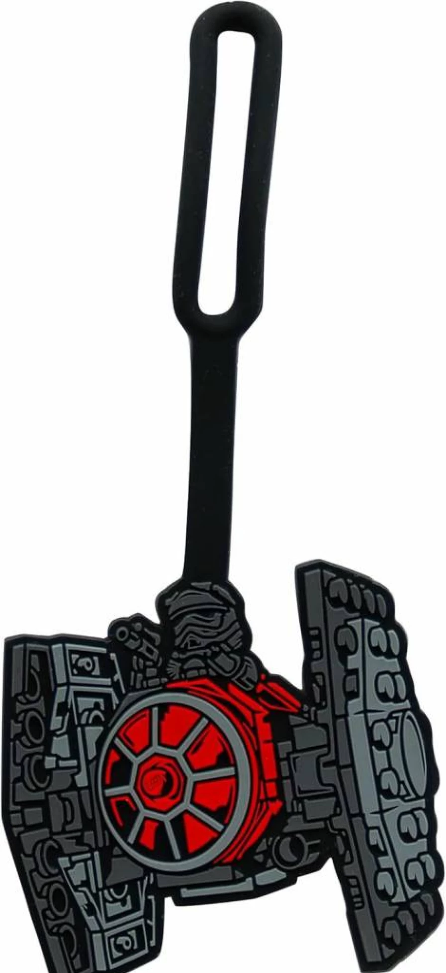 LEGO Star Wars Tie Fighter Silicone Luggage Tag - Writable ID Surface, 6.5 Inch Travel Suitcase & Backpack Accessory (52228)