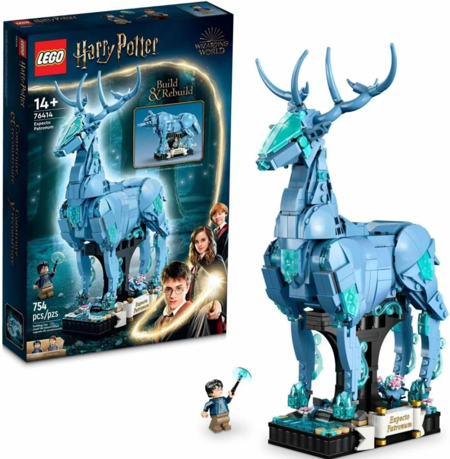 LEGO Harry Potter Expecto Patronum 76414 Building Set - 2-in-1 Collectible Patronus Model Kit for Adults & Teens Aged 14+, Wizarding World Display Toy & Gift for Harry Potter Fans