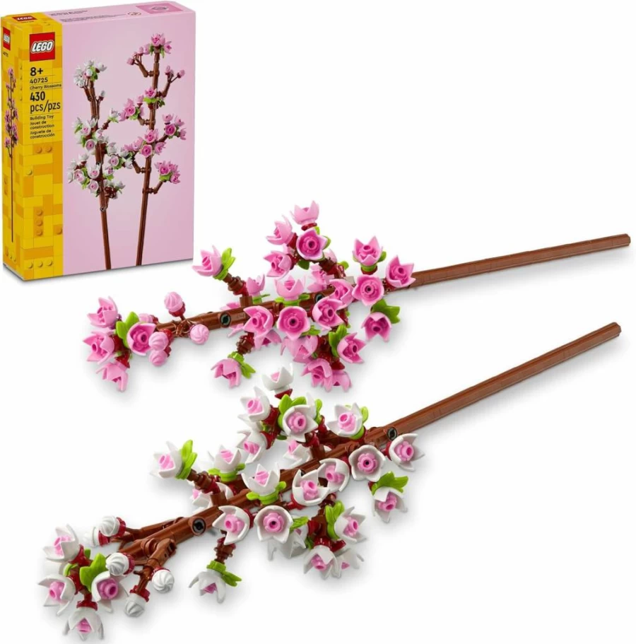 LEGO 40725 Cherry Blossom Flower Building Set for Adults & Kids Ages 8+ - Creative DIY Home Decor Gift for Plant Lovers