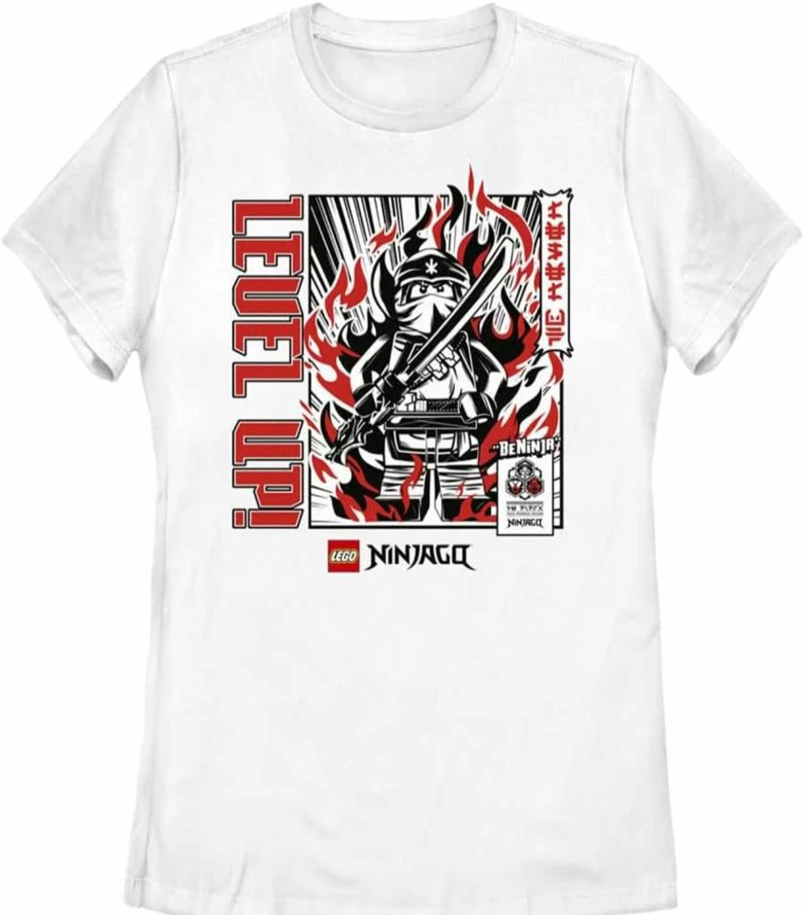 Fifth Sun Lego Ninjago Women's Short Sleeve Graphic Tee Shirt - Level Up Ninja Design