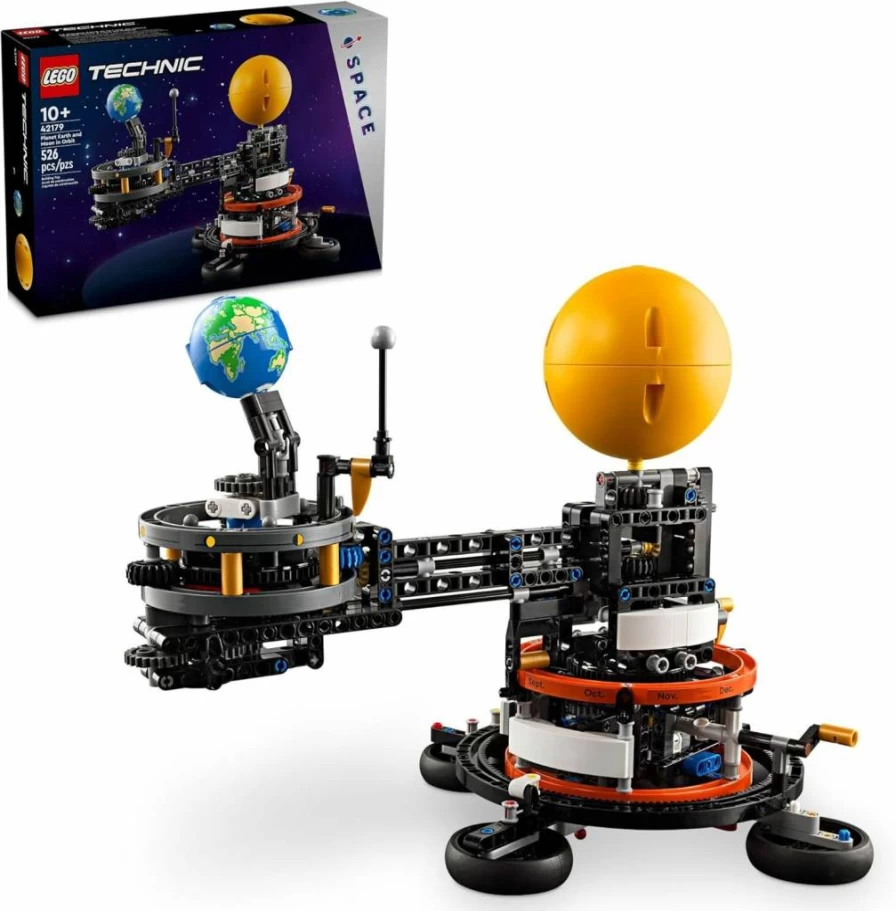 LEGO Technic 42179 Planet Earth and Moon in Orbit Building Kit, Solar System Space Model for Kids 10+, STEM Educational Toy for Boys & Girls, Creative Space Room Decor