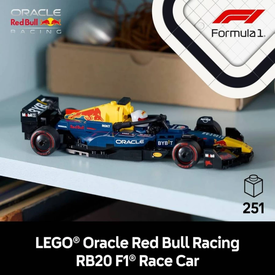 LEGO Speed Champions Red Bull Racing RB20 F1 Car Building Set 77243 for Adults – Realistic Formula 1 Model Kit, DIY Display & Gift for F1 Fans