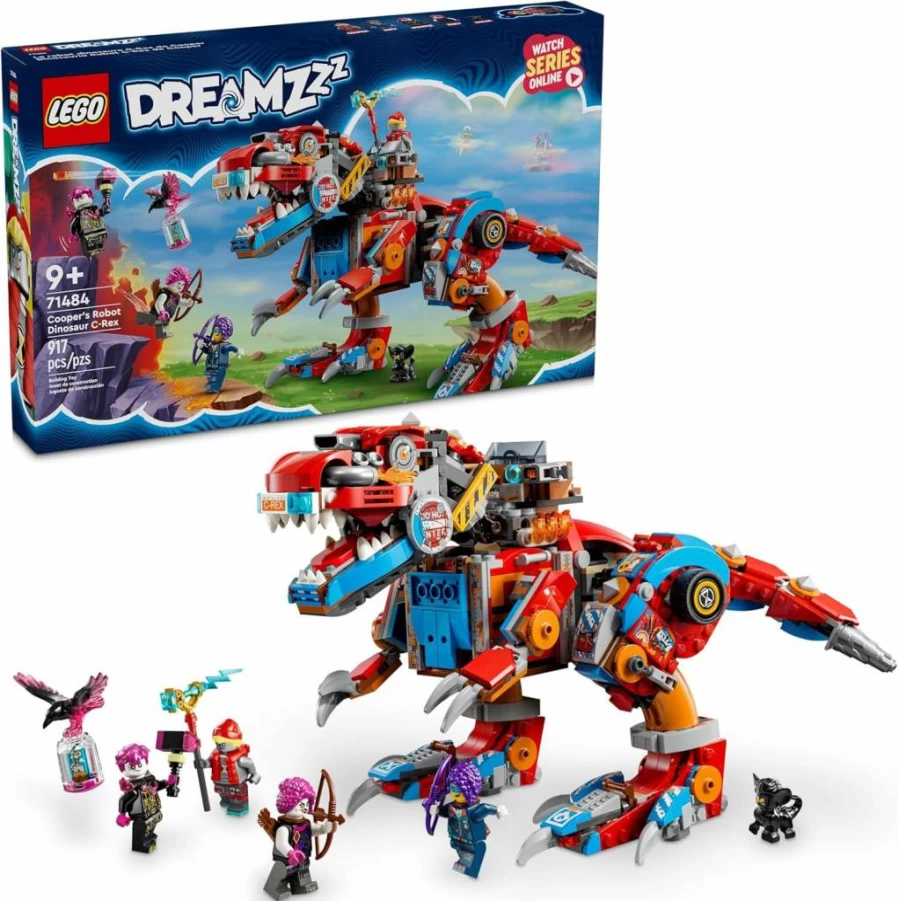 LEGO Dreamzzz Cooper's Robot Dinosaur C-Rex Building Kit 71484 - STEM Toys for Kids Ages 9+, Creative Dinosaur Robot Gift for Boys & Girls