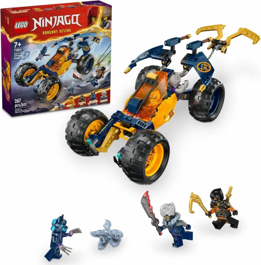LEGO Ninjago 71811 Arin's Ninja Off-Road Buggy Building Set with 4 Minifigures & Dragon Toy, Inspired by Dragons Rising TV Show, Creative Gift for Kids Ages 7+