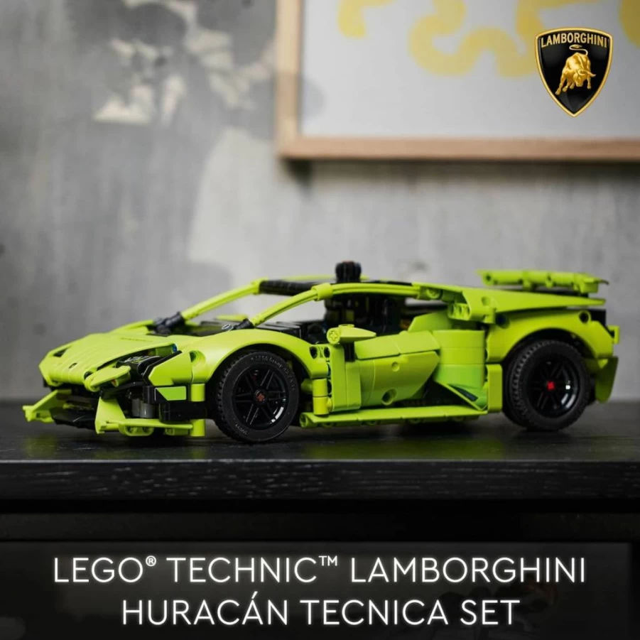 LEGO Technic Lamborghini Huracán Tecnica 42161 Building Kit for Kids Ages 9+, Collectible Sports Car Model with Engineering Features