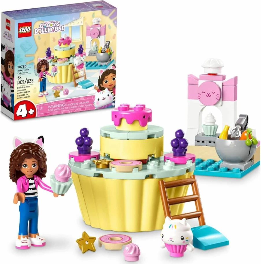 LEGO Gabby's Dollhouse Bakery Building Set 10785 with Cakey Fun, Play Kitchen, Oven & Giant Cupcake for Kids 4+, DreamWorks Animation Toy Gift