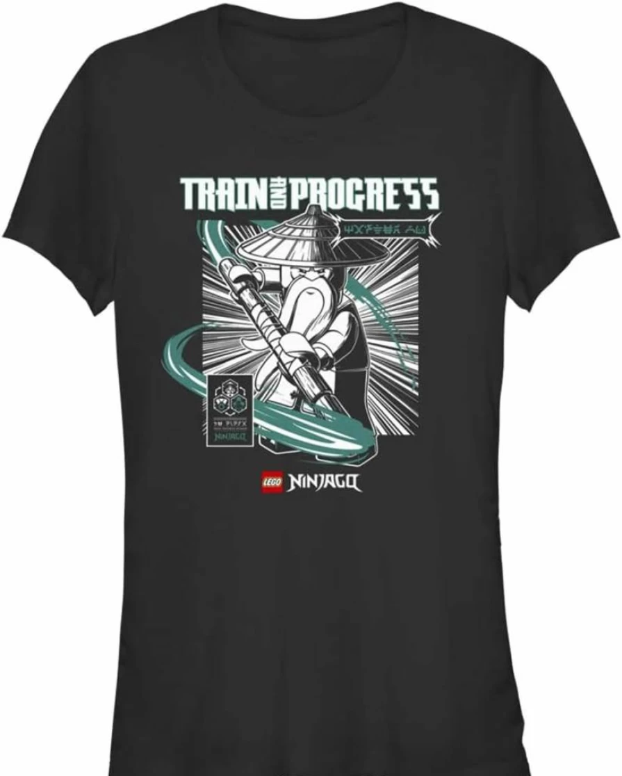 Fifth Sun Women's Lego Ninjago Train & Progress Graphic Short Sleeve T-Shirt