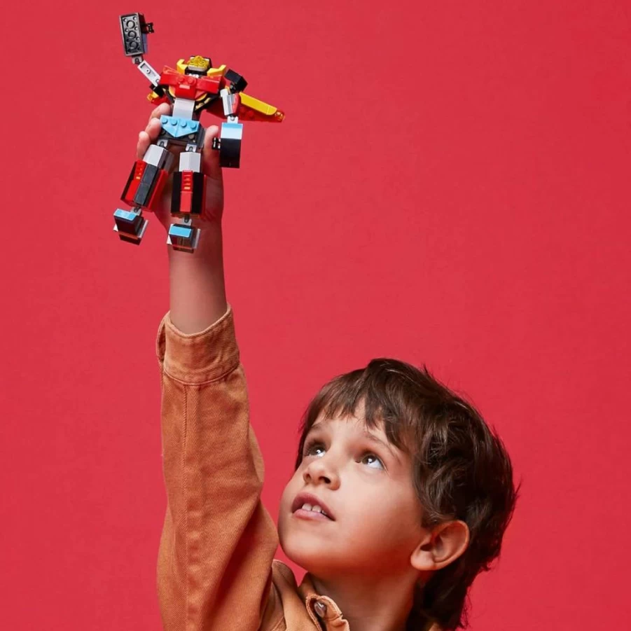 LEGO Creator 3-in-1 Super Robot Building Kit 31124 – Build Robot, Dragon, or Jet Plane – Creative STEM Toy Gift for Kids, Boys, Girls Ages 7+ Years Old