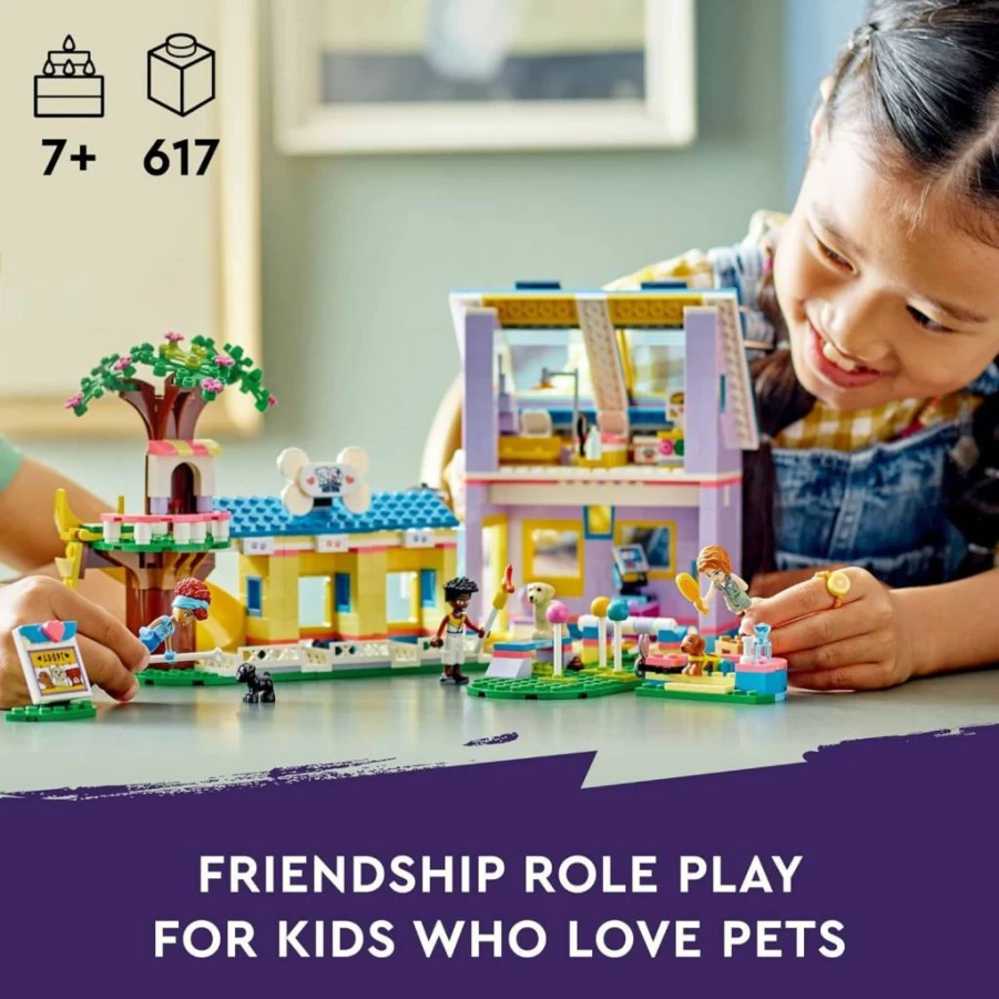 LEGO Friends 41727 Dog Rescue Center Building Set with Autumn & Zac Mini-Dolls, Vet Clinic Playset for Kids Ages 7+ | Creative Animal Rescue Toy for Children