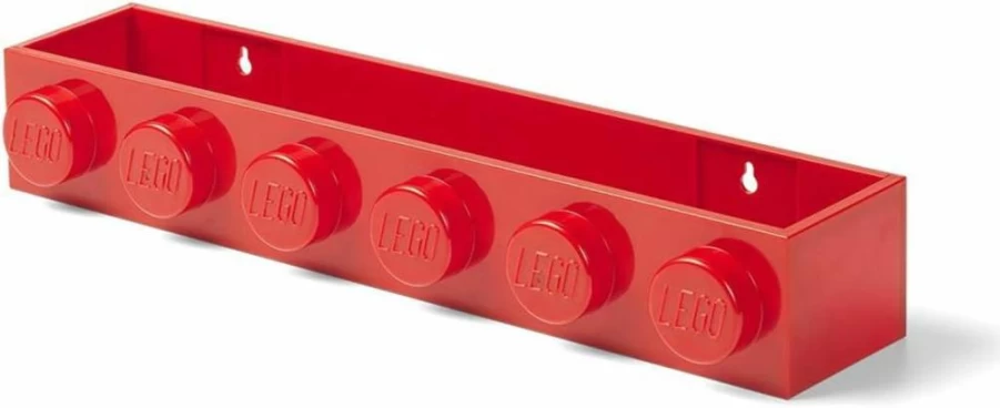 Room Copenhagen LEGO Book Shelf - Red Floating Wall Storage for Display & Organization