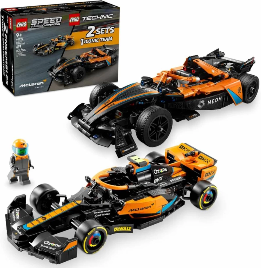 LEGO Technic McLaren Racing & Speed Champions Race Car Building Set 66792 - STEM Toy for Kids Ages 9+, Creative Birthday Gift for Boys and Girls