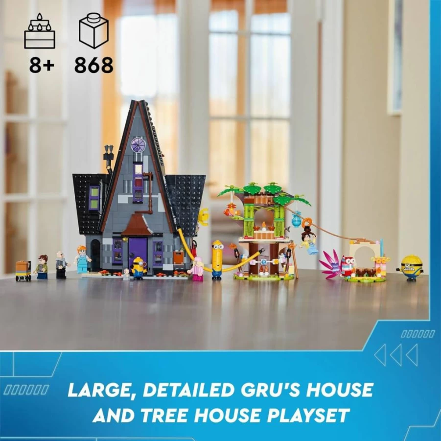 LEGO Despicable Me 4 Minions & Gru's Family Mansion Building Set 75583, Minions Toy House with Tree Playset, Creative Gift for Kids Ages 8+