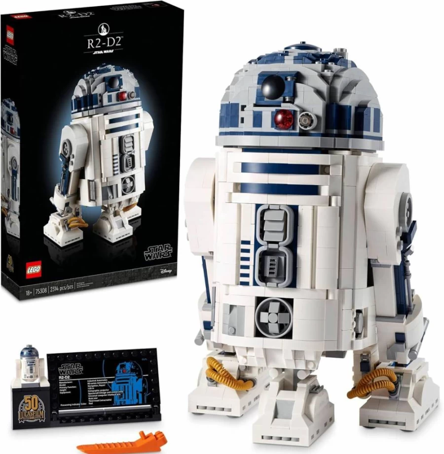 LEGO Star Wars R2-D2 75308 Building Kit for Adults - Collectible 3D Model with Display Stand & Info Plaque - Perfect Gift for Star Wars Fans