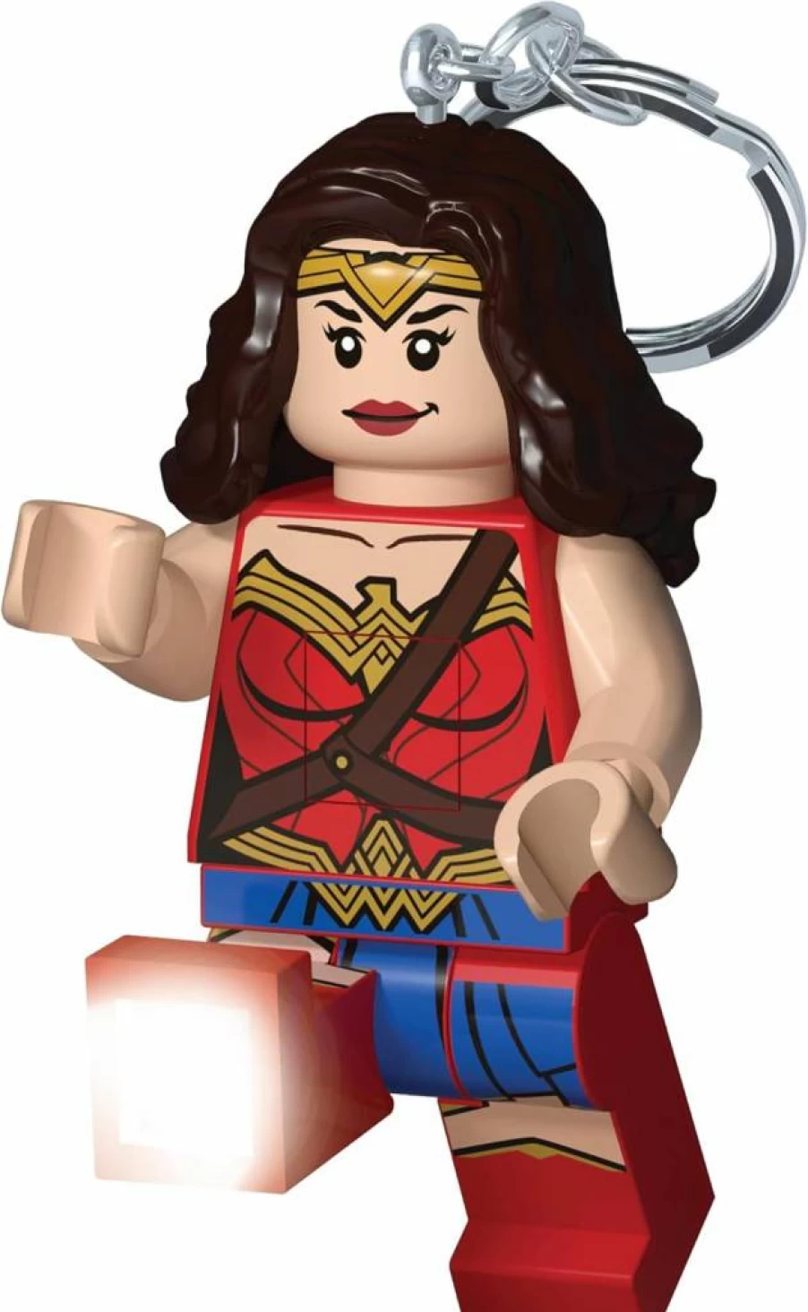 IQ Wonder Woman 3 Inch Tall Superhero Keychain with Light - DC Comics Collectible Figure (KE117H)