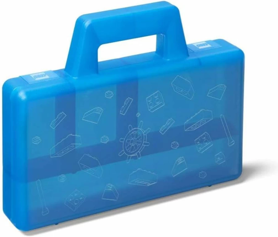 LEGO Travel Organizer Case - Blue Sorting Box with Dividers for LEGO Bricks by Room Copenhagen