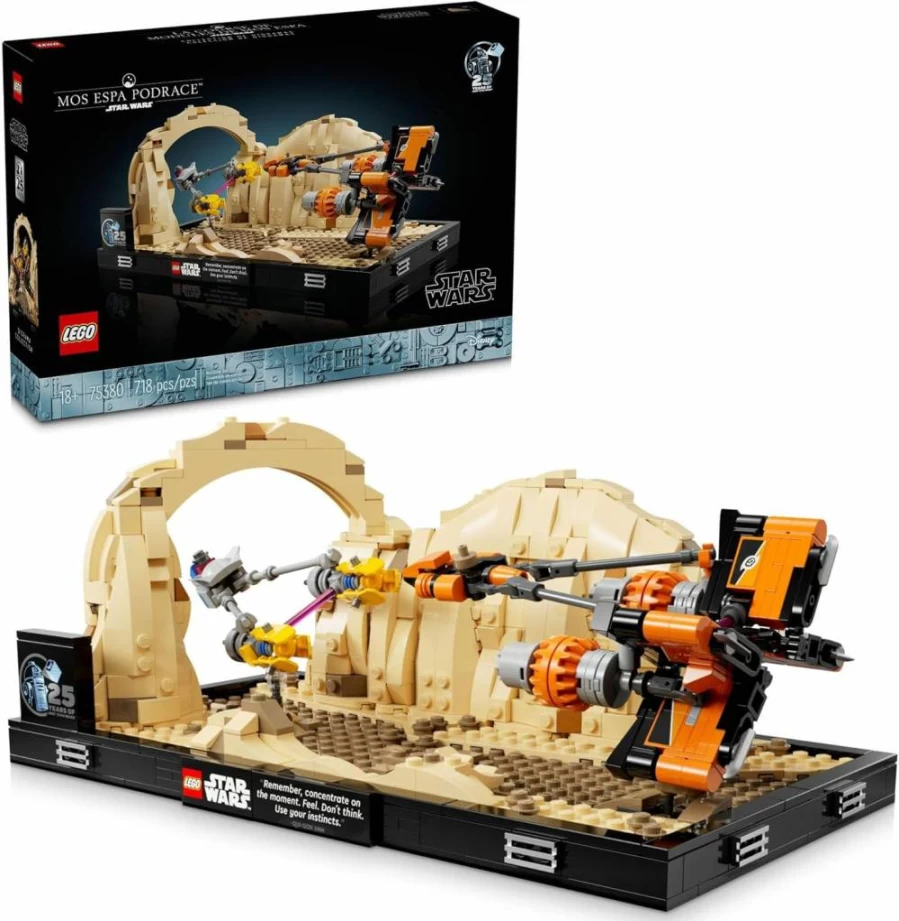 LEGO Star Wars 75380 Mos Espa Podrace Diorama Building Set for Adults, Anakin Skywalker Podracer Model Kit, Collectible Star Wars Gift for Fans