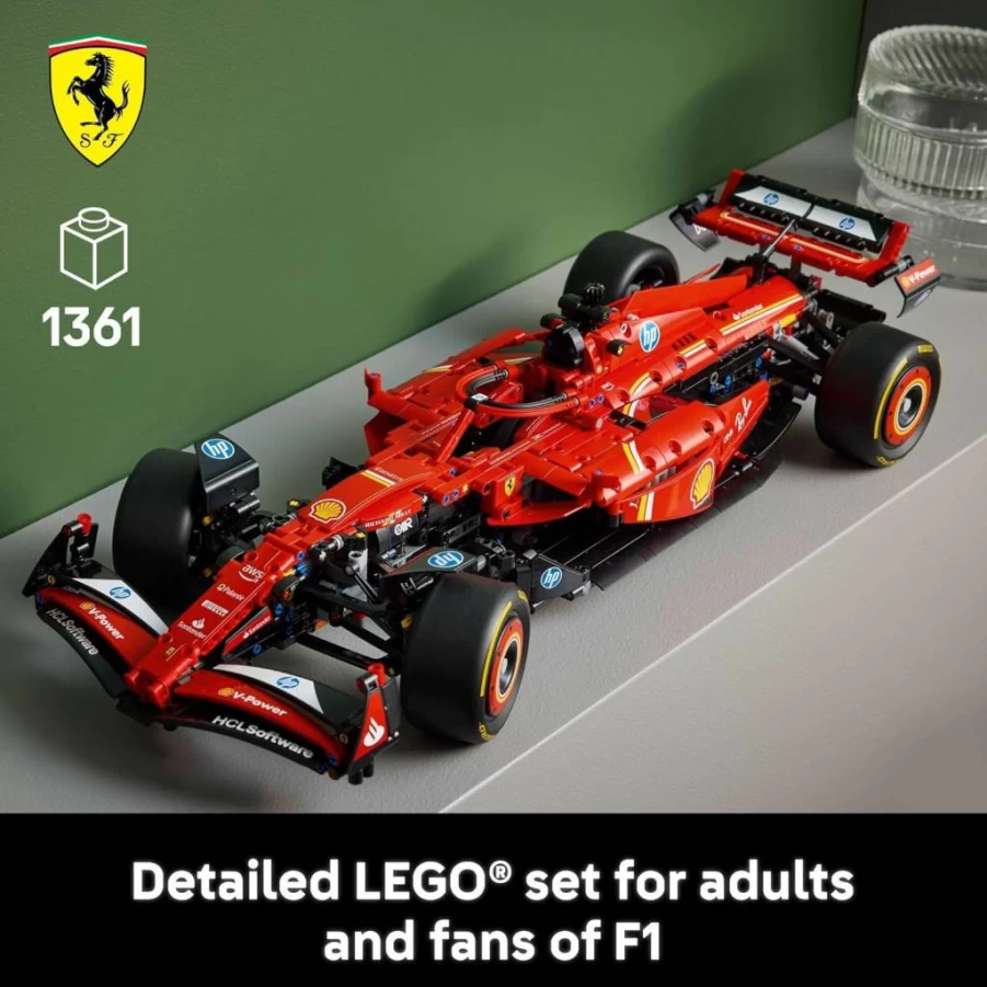 LEGO Technic Ferrari SF-24 F1 Racing Car 42207 Building Set for Adults, 18+ DIY Model Kit with Realistic Features, Perfect Gift for Groomsmen and Car Enthusiasts