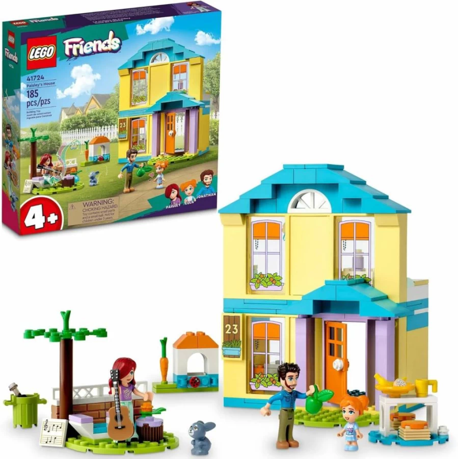 LEGO Friends 41724 Paisley's House Building Toy Set for Kids Ages 4+, Creative Play Dollhouse with Bunny Figure & Accessories, Best Birthday Gift for Girls and Boys