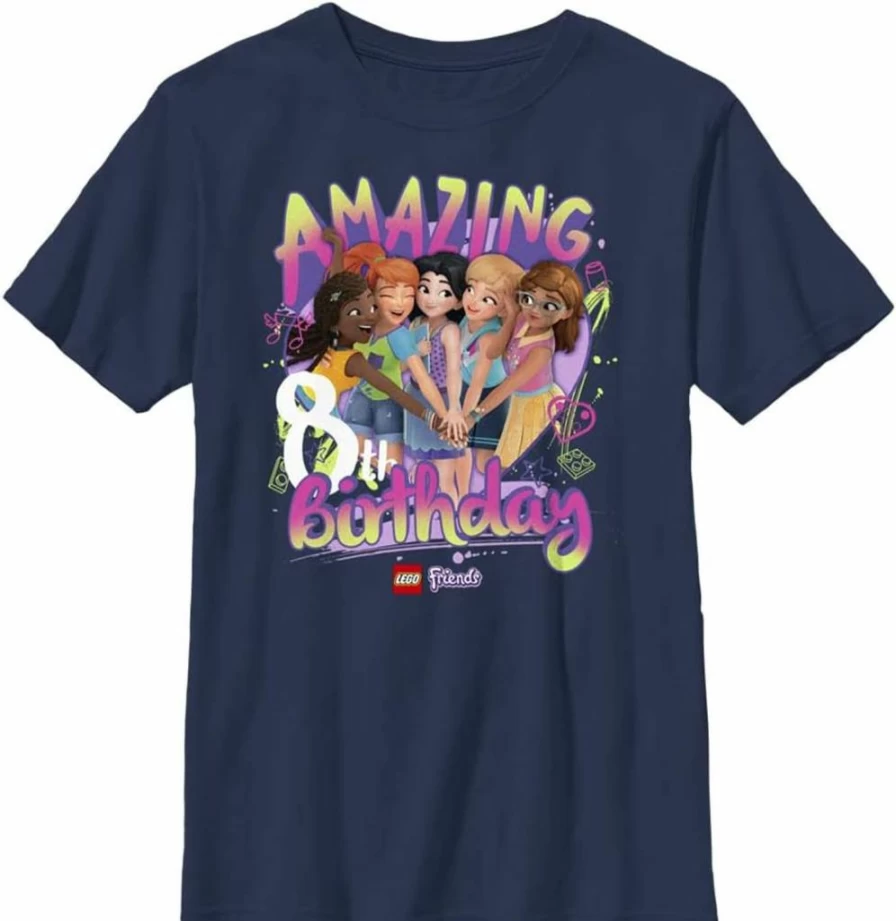 Fifth Sun Boys' Lego Friends Birthday Short Sleeve T-Shirt