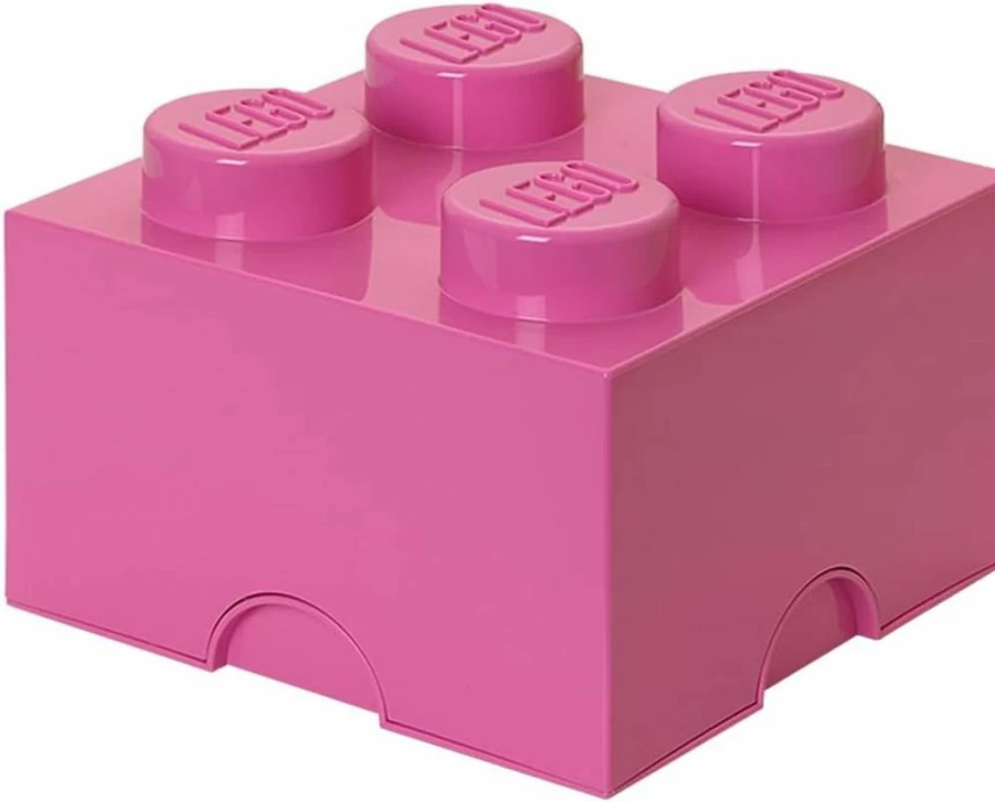 Room Copenhagen LEGO Storage Brick 4 - Bright Pink Organizer Box for LEGO Toys (4003)