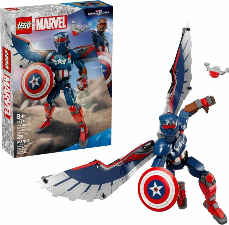 LEGO Marvel Avengers Captain America Buildable Action Figure 76296 - Superhero Construction Toy for Kids Ages 8+ - Creative Birthday Gift for Boys and Girls
